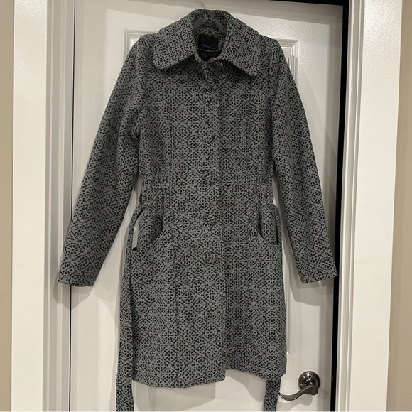 Vero moda grey wool trench coat| size large - Picture 1 of 5